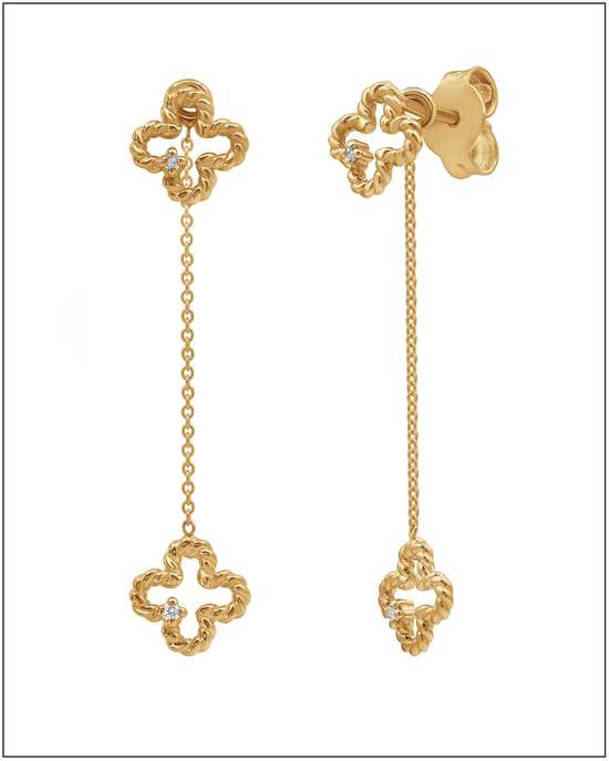Clover charms – 14k Solid Gold