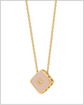 Pink enamel and diamond cube chain – 14k Solid Gold