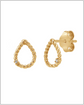 Twisted pear diamond studs – 14k Solid Gold