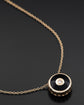 Black enamel and diamond disc chain – 14k Solid Gold
