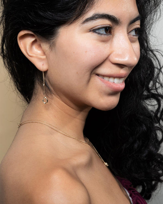 Diamond sparkle threaders – 14k Solid Gold