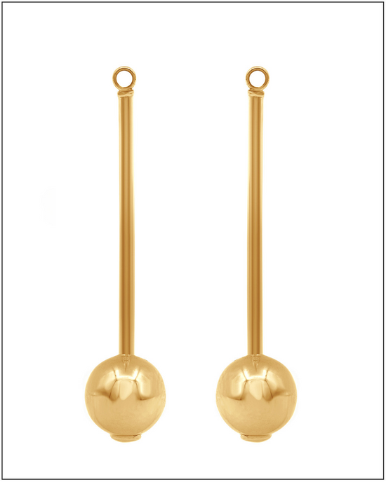 Gold ball charms – 14k Solid Gold