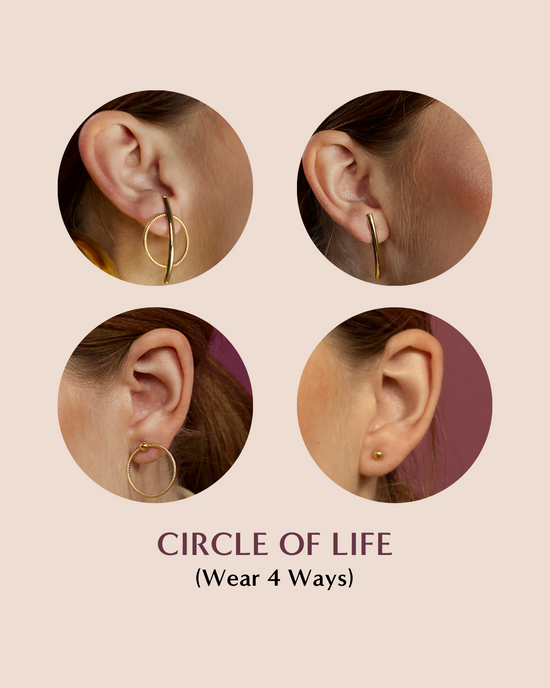 Circle Of Life (wear 4 ways) - 14K Solid Gold