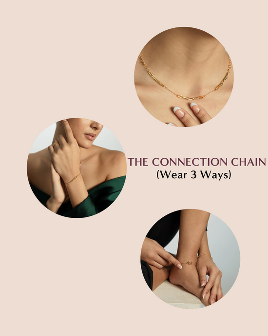 The Connection Chain (Can be worn as Necklace, Bracelet and Anklet) - 14K Solid Gold