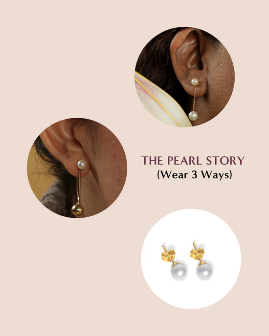 The Pearl Story (Wear 3 ways) - 14K Solid Gold