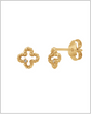 Twisted clover diamond studs – 14k Solid Gold