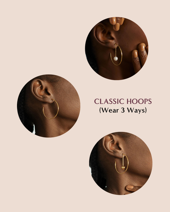 Classic Hoops (Choose your charms) - 14K Solid Gold