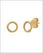 Twisted halo diamond studs – 14k Solid Gold
