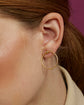 Twisted tube round earrings - 14K Solid Gold