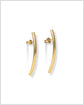 Curve Bar Earrings - 14K Solid Gold