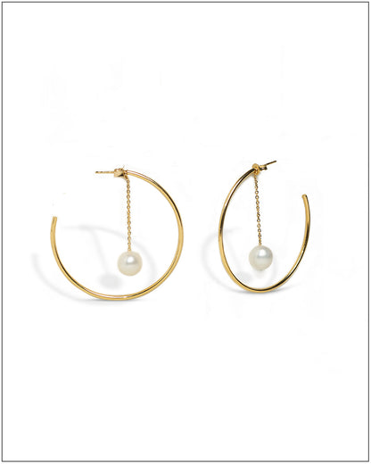 Classic Hoops (Choose your charms) - 14K Solid Gold